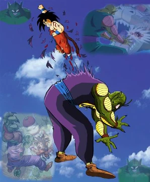 Imagen final del combate contra Piccolo Daimaoh
