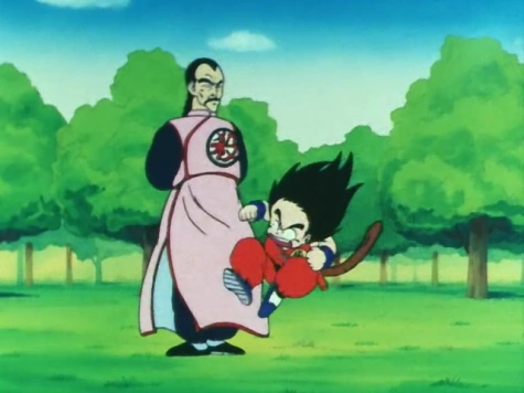 Goku y Tao Pai Pai en la saga del Ejercito Red Ribbon