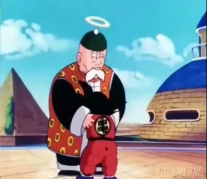 Goku contra el Abuelo Gohan en la saga de Uranai Baba